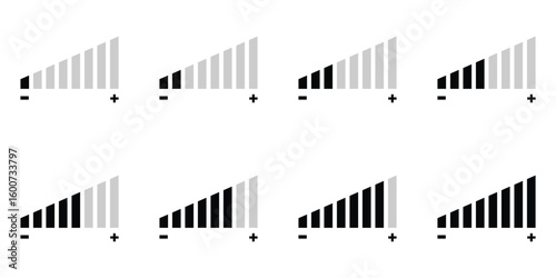 Volume vector icons. Volume sign vector illustration set
