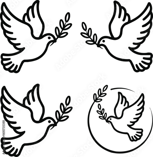 dove of peace vector