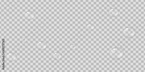 Realistic drops on isolated transparent background.