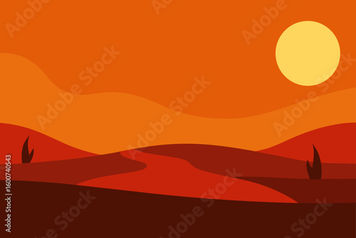 geometric abstraction of desert with warm tones