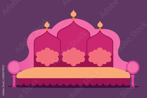 cozy royal lounge with pink cushions and soft rugs