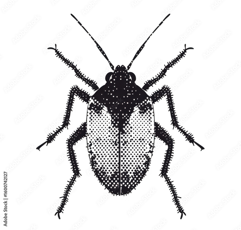 Obraz premium black beetle isolated on white