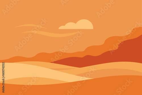 dust blowing across flat desert under warm toned