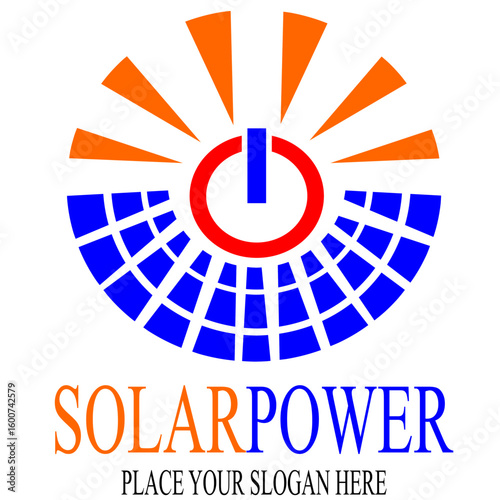 Solar power vecor logo template