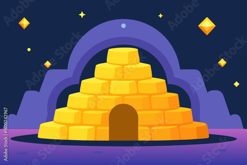 Gold Bars Stacked Cute Fantasy Room