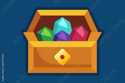 treasure chamber colorful gemstones