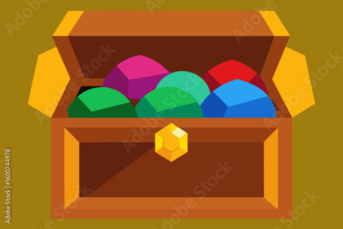 treasure chamber colorful gemstones