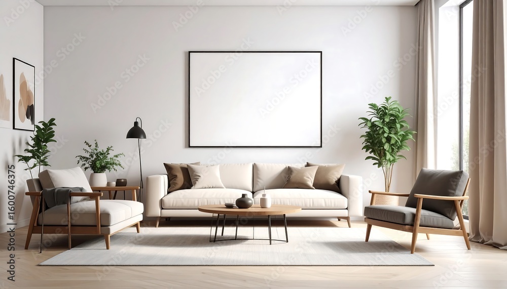 Fototapeta premium Modern living room interior