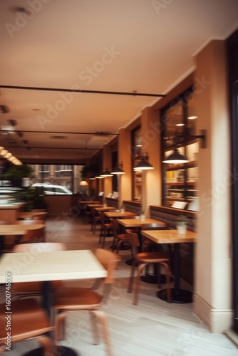 interior of a restaurant with a table