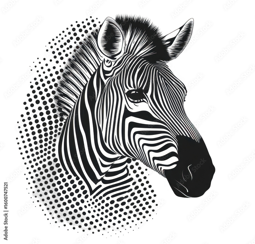 Fototapeta premium zebra isolated on white