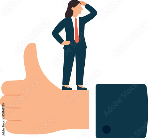 A women charismatic leader vector illustration