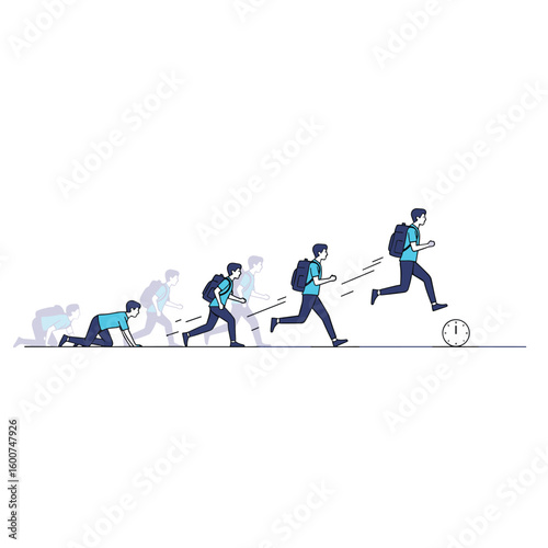 Humanitys progress through time evolution of man towards future advancement