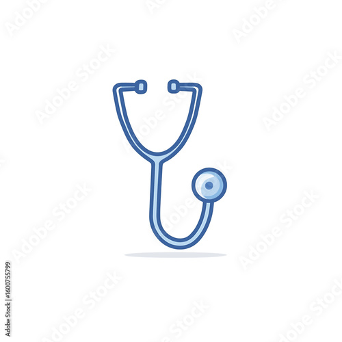 Simple Stethoscope: A simple image of a stethoscope, an emblem of the medical field, against a pristine backdrop.