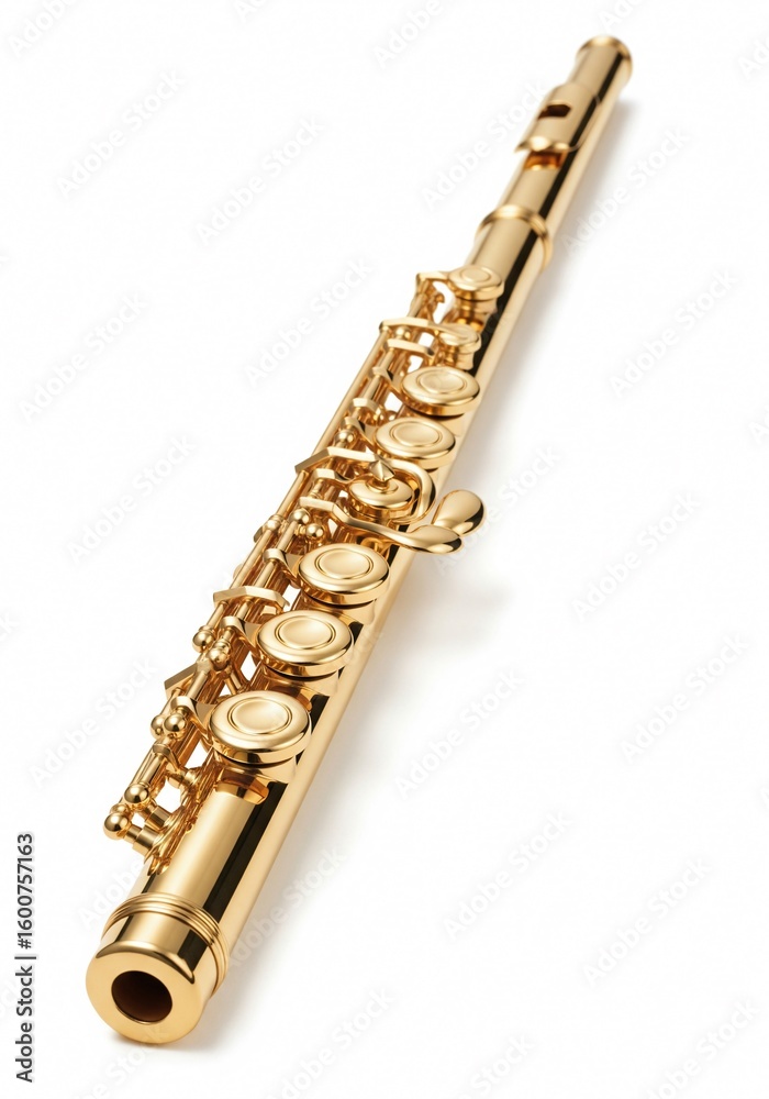 Fototapeta premium Flute on white background isolated