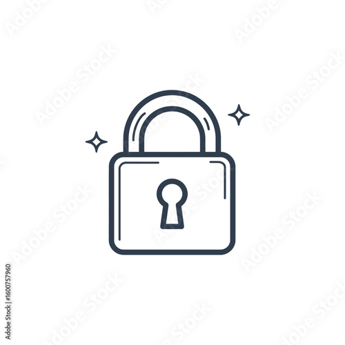 Secure Symbol: An elegant graphic of a closed padlock, exuding a sense of security and confidentiality. The image is rendered in a clean, minimalist style.