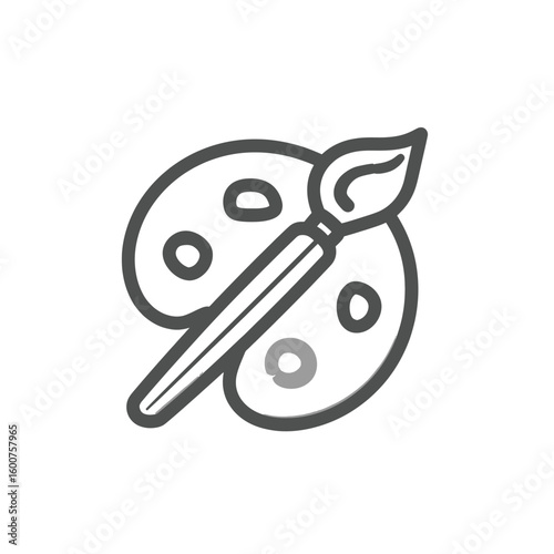 Brush and Palette: An illustration of an artist's brush poised above a palette, ready to bring colors to life