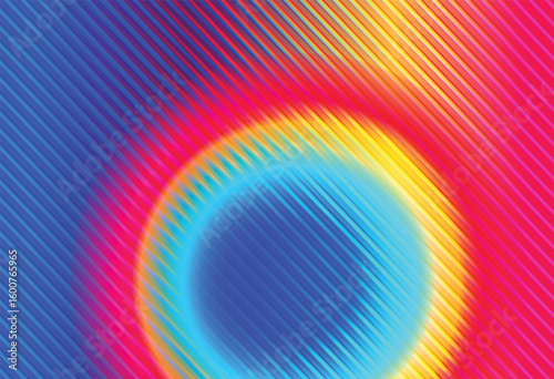 Colorful background with gradient abstract design and blue pattern. Color effect with neon lines light. Vector texture