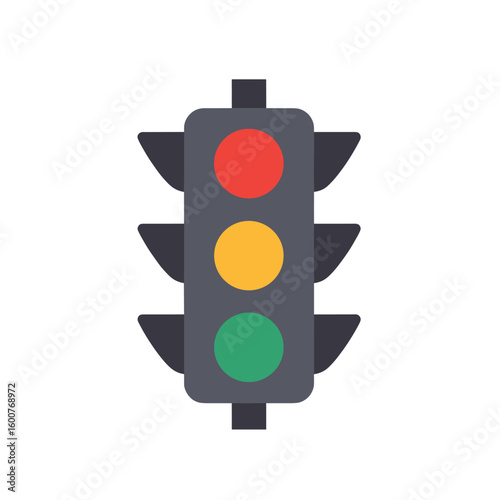 Traffic control lights. Red, yellow and green traffic control light icons. Traffic light illustration. Road Traffic Lights vector