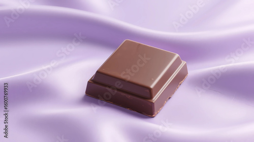 Chocolate on purple satin