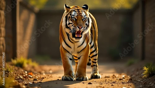 Bangle tiger crying with a deep moan