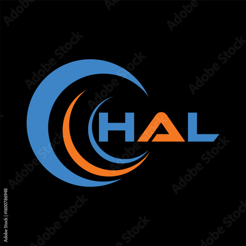HAL letter design. HAL letter technology logo design on white background. HAL Monogram logo design for entrepreneur and business