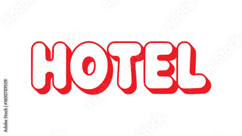 Red Hotel Sign.
