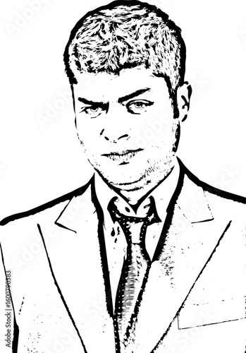 Portrait of confused business man