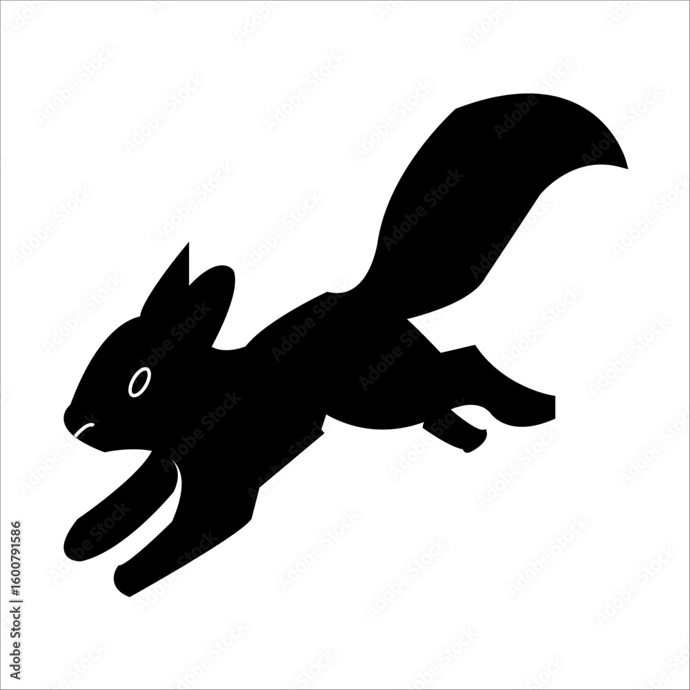 Obraz premium squirrel silhouette icon design template