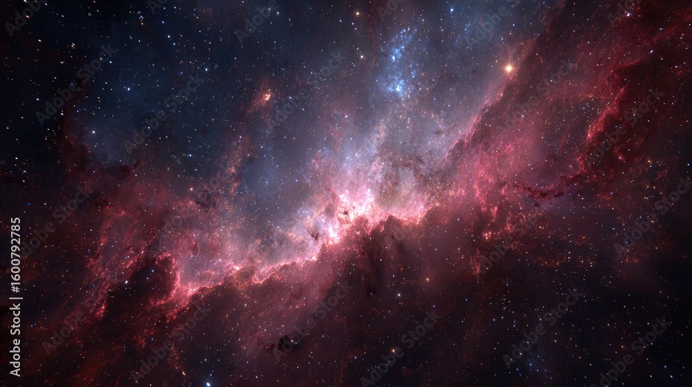 Fototapeta premium Vast Colorful Nebula In Deep Space