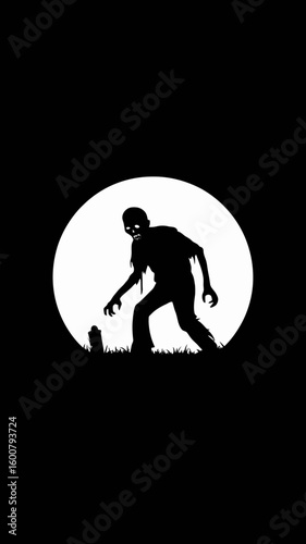 Spooky Halloween Illustration in Dark Environment