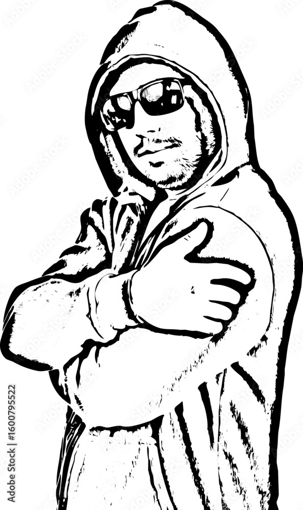 Rapper male posing Rapper male posing