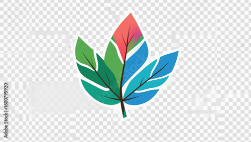  Colorful Abstract Leaf Logo or Icon