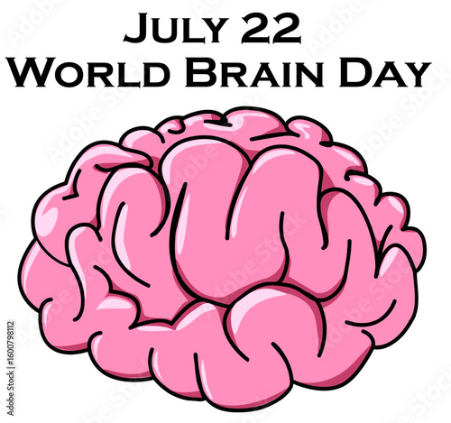 July 22 World Brain Day postcard