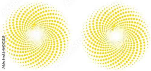 Yellow circular pattern radiating from center circles radial