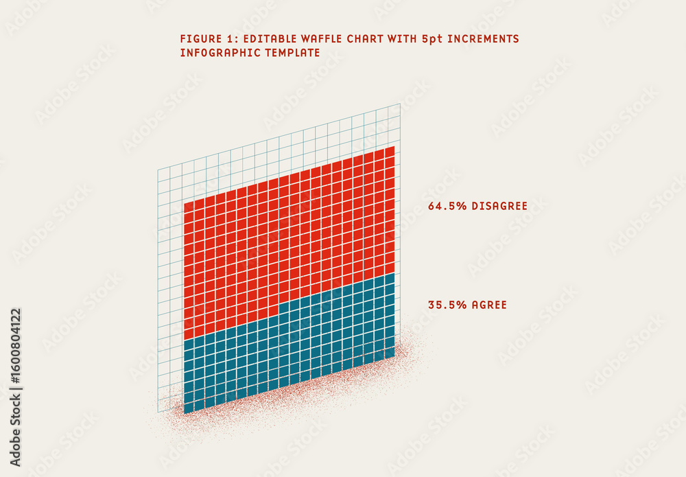 Editable Waffle Chart with 5pt Increments for Infographic Template ...