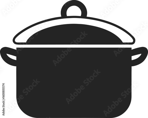 Detailed Black Silhouette Icon of a Cookie for Baking Designs
