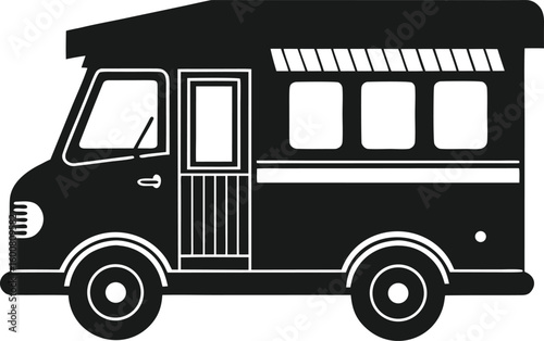 Detailed Black Silhouette Icon of a Food Item for Restaurant Menu or Branding