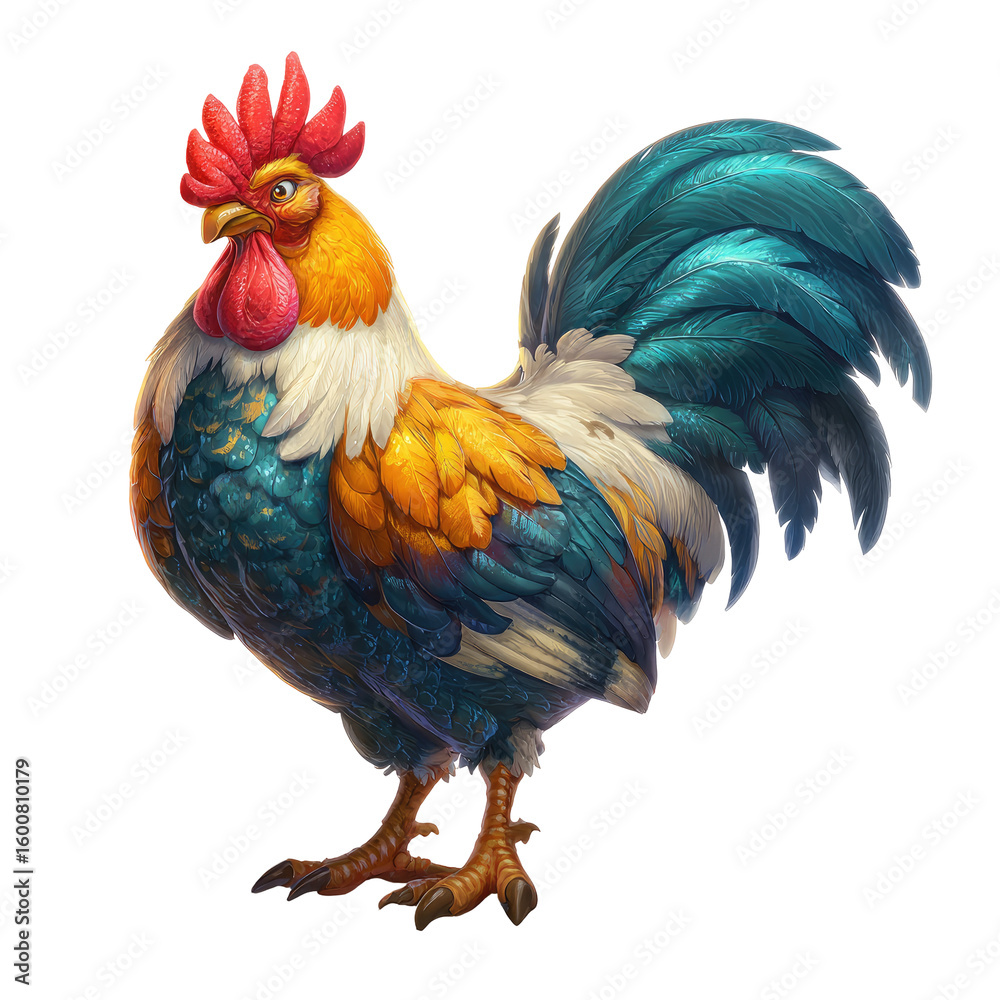 Fototapeta premium Colorful rooster illustration