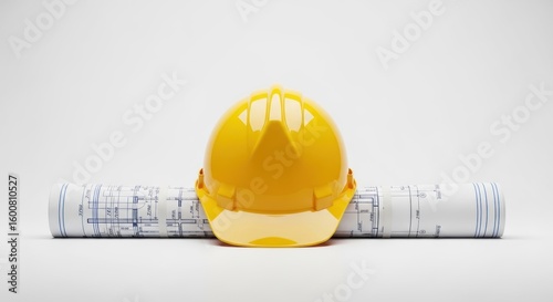 Construction planning action building site blueprint content professional environment view project management concept