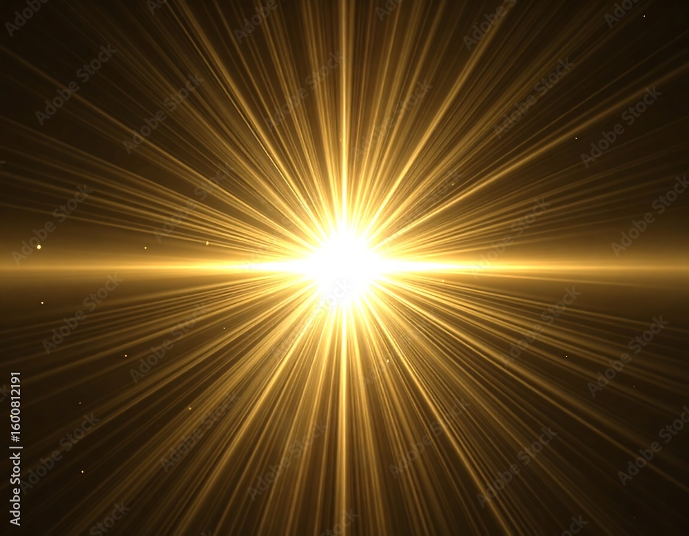 Obraz premium Radiant golden lightburst