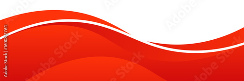 Vector red line background curve element with white space for text and message design, overlapping layers, vector illustration