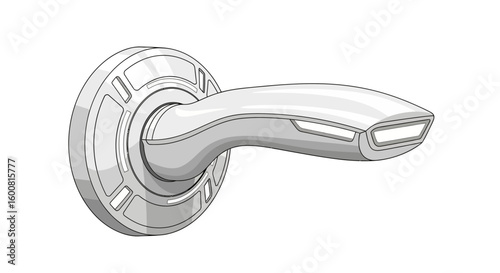 Elegant door handle showcasing a modern aesthetic and providing a sophisticated touch for interior design, highlighting refined architectural details