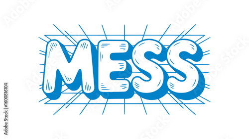 Messy Hand-drawn Text Graphic.