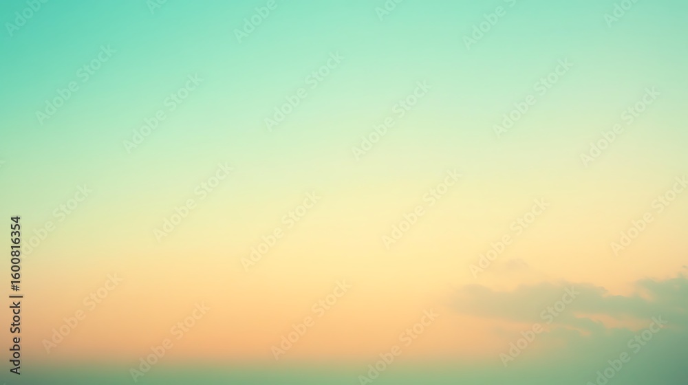 Obraz premium Serene gradient sky with soft clouds, pastel colors creating calming nature background