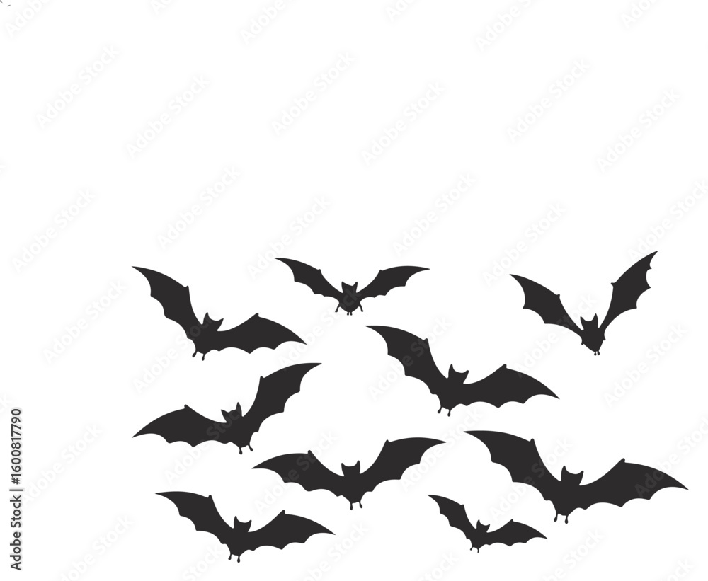 Halloween Bat Vector Set, Black Silhouettes, Flying Bats Clipart, Spooky Design Elements, Halloween Bat Vector Set, Black Silhouettes, Flying Bats Clipart, Spooky Design Elements,