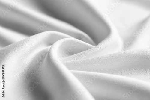 Close Up View Of White Fabric Texture