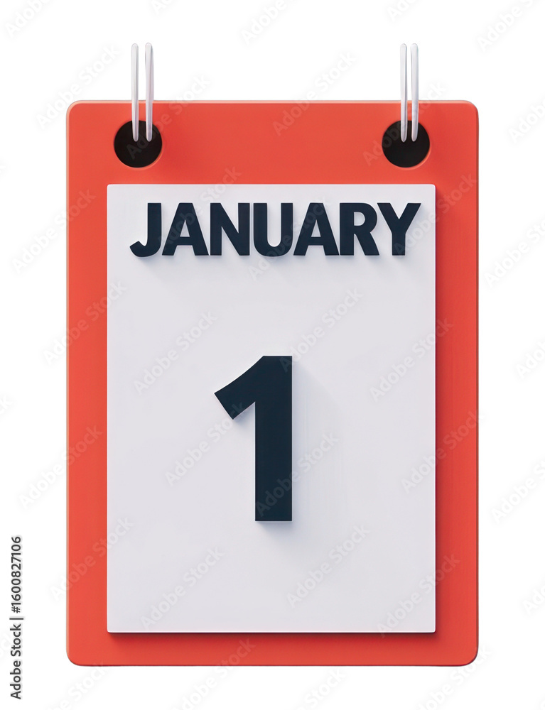 Fototapeta premium PNG Simple calendar minimalist january design.