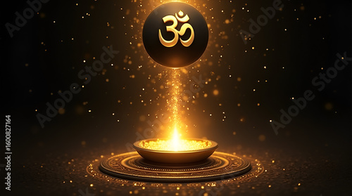 Happy Sawan Festival with AI-Generated Mahashivratri Festival Celebration, shivling with lightning and bulb