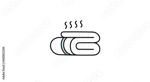 An icon of warm towels indicating relaxation and spa.