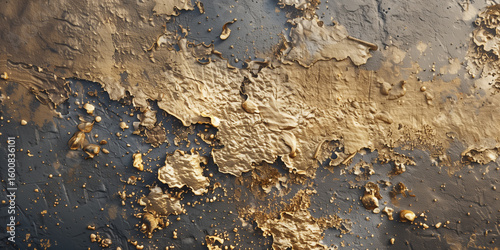 Texture of a gold plastered wall background pattern design. Watercolor background wallpaper. Raster bitmap digital illustration. AI artwork.